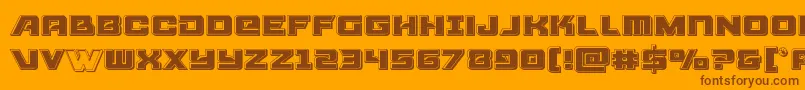 Czcionka Aircruiserbevel – brązowe czcionki na pomarańczowym tle