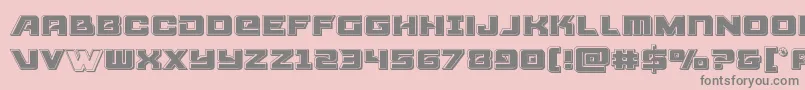 Aircruiserbevel Font – Gray Fonts on Pink Background