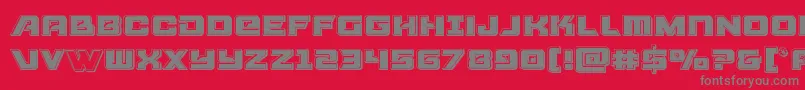 Aircruiserbevel Font – Gray Fonts on Red Background