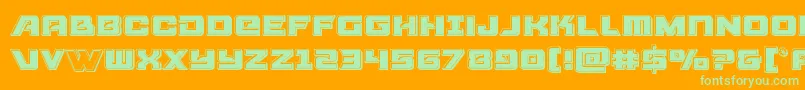 Aircruiserbevel Font – Green Fonts on Orange Background