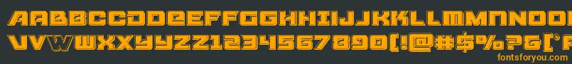 Aircruiserbevel Font – Orange Fonts on Black Background