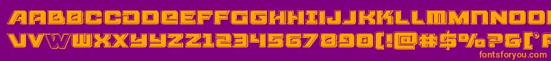 Aircruiserbevel Font – Orange Fonts on Purple Background