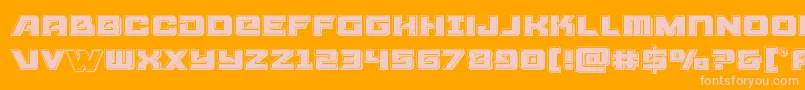Aircruiserbevel Font – Pink Fonts on Orange Background