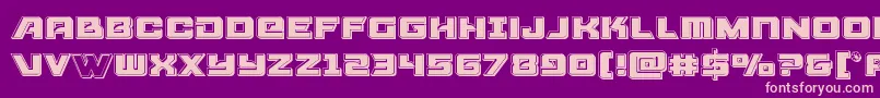Aircruiserbevel Font – Pink Fonts on Purple Background