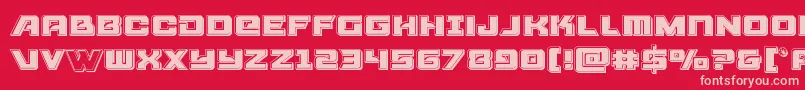 フォントAircruiserbevel – 赤い背景にピンクのフォント