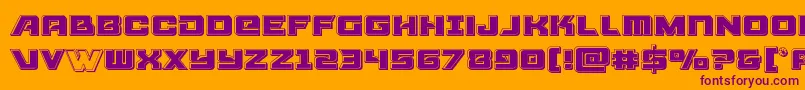 Aircruiserbevel Font – Purple Fonts on Orange Background
