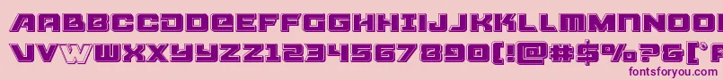 Aircruiserbevel Font – Purple Fonts on Pink Background