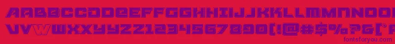 Aircruiserbevel Font – Purple Fonts on Red Background