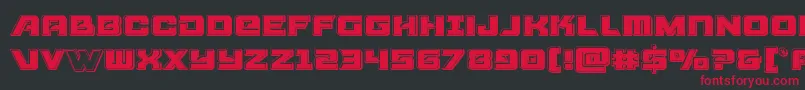 Aircruiserbevel Font – Red Fonts on Black Background
