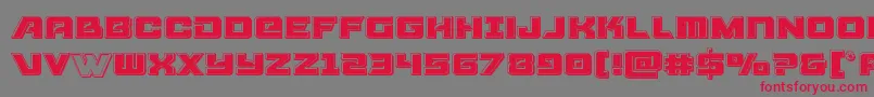 Aircruiserbevel Font – Red Fonts on Gray Background