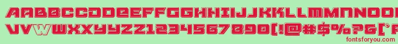 Aircruiserbevel Font – Red Fonts on Green Background