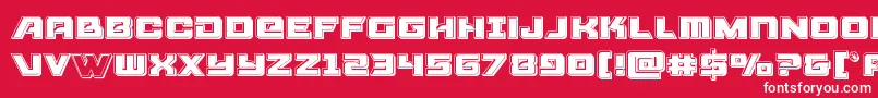 Aircruiserbevel Font – White Fonts on Red Background