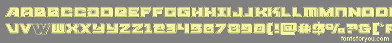 Aircruiserbevel Font – Yellow Fonts on Gray Background