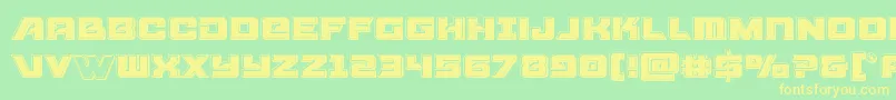 Aircruiserbevel Font – Yellow Fonts on Green Background