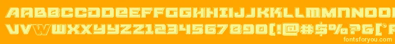 Więcej informacji o czcionce Aircruiserbevel Czcionka Aircruiserbevel – żółte czcionki na pomarańczowym tle
