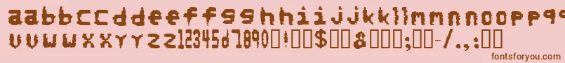 Norefunds Font – Brown Fonts on Pink Background