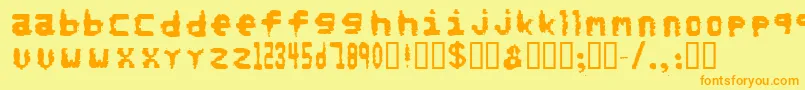 Norefunds Font – Orange Fonts on Yellow Background