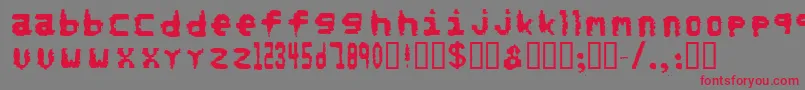 Norefunds Font – Red Fonts on Gray Background
