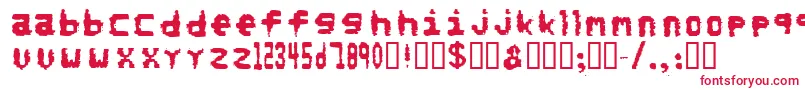 Norefunds Font – Red Fonts on White Background