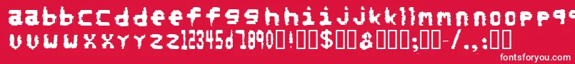 Шрифт Norefunds – белые шрифты на красном фоне