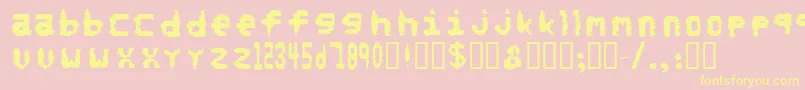 Norefunds Font – Yellow Fonts on Pink Background