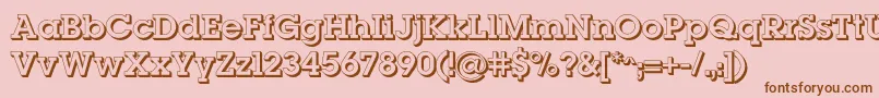 Lugashadowc Font – Brown Fonts on Pink Background