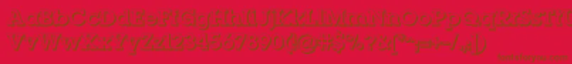 Lugashadowc Font – Brown Fonts on Red Background