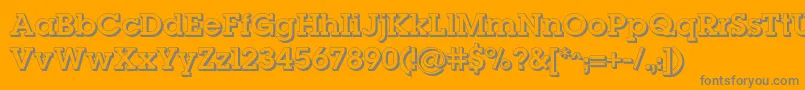 Lugashadowc Font – Gray Fonts on Orange Background