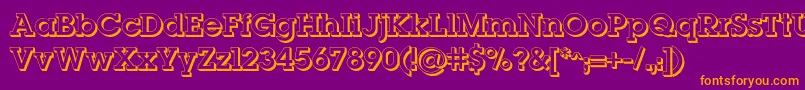 Lugashadowc Font – Orange Fonts on Purple Background