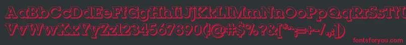 Lugashadowc Font – Red Fonts on Black Background