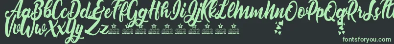 NirvanaPersonalUse-fontti – vihreät fontit mustalla taustalla