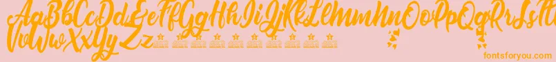 NirvanaPersonalUse Font – Orange Fonts on Pink Background