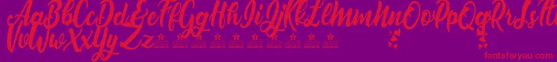 NirvanaPersonalUse Font – Red Fonts on Purple Background