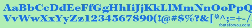 KeplerstdBlackextcapt Font – Blue Fonts on Green Background