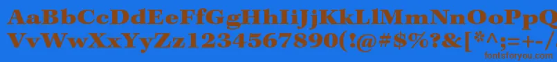 KeplerstdBlackextcapt Font – Brown Fonts on Blue Background