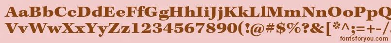 KeplerstdBlackextcapt Font – Brown Fonts on Pink Background
