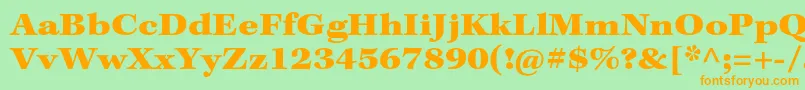 KeplerstdBlackextcapt Font – Orange Fonts on Green Background