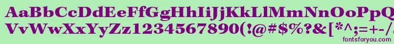KeplerstdBlackextcapt Font – Purple Fonts on Green Background