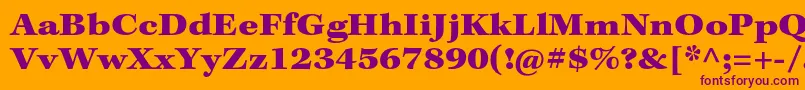 KeplerstdBlackextcapt Font – Purple Fonts on Orange Background
