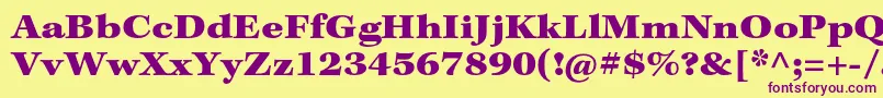 KeplerstdBlackextcapt Font – Purple Fonts on Yellow Background