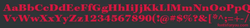 KeplerstdBlackextcapt Font – Red Fonts on Black Background