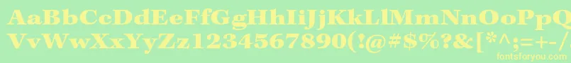 KeplerstdBlackextcapt Font – Yellow Fonts on Green Background