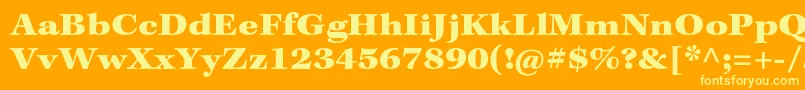 KeplerstdBlackextcapt Font – Yellow Fonts on Orange Background