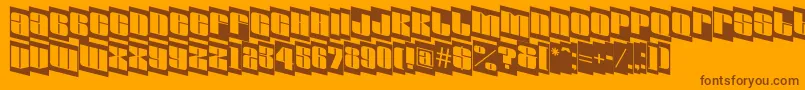 AGlobuscmspdn Font – Brown Fonts on Orange Background