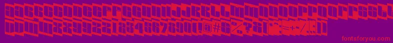 AGlobuscmspdn Font – Red Fonts on Purple Background