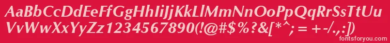 CgOmegaРџРѕР»СѓР¶РёСЂРЅС‹Р№РљСѓСЂСЃРёРІ Font – Pink Fonts on Red Background