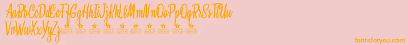 ClaricePersonalUse Font – Orange Fonts on Pink Background