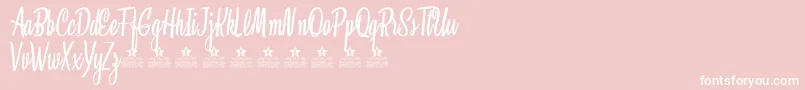 Шрифт ClaricePersonalUse – белые шрифты на розовом фоне