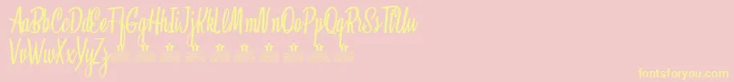 ClaricePersonalUse Font – Yellow Fonts on Pink Background
