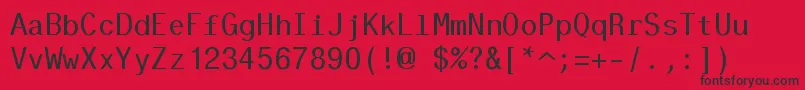 TtKpRe Font – Black Fonts on Red Background